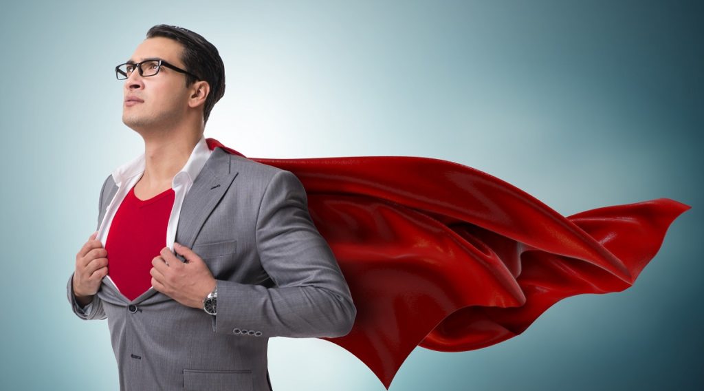 Becoming a super hero at the end of the interview